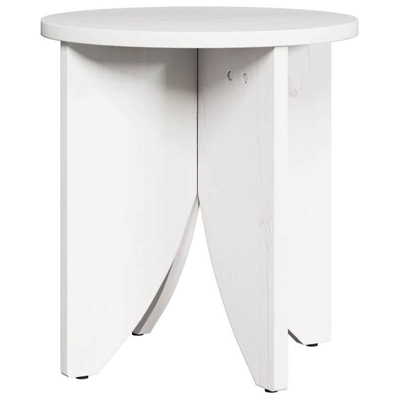 vidaXL Dohányzóasztal 2 pcs Fehér 41.5 x 41.5 x 44 cm Tömör fenyőfa