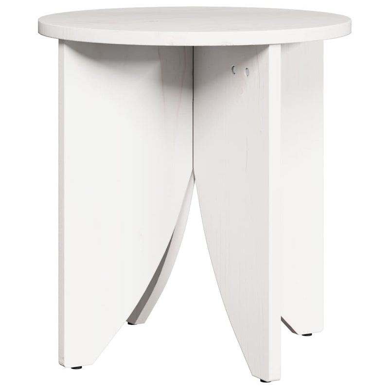 vidaXL Dohányzóasztal 2 pcs Fehér 41.5 x 41.5 x 44 cm Tömör fenyőfa