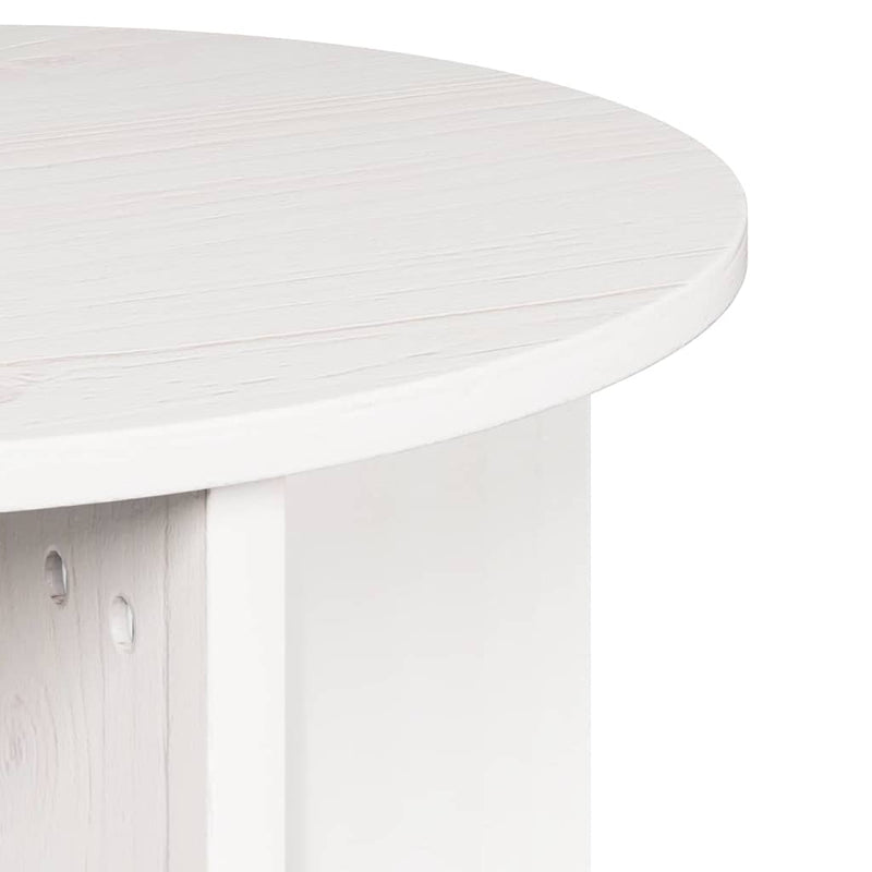 vidaXL Dohányzóasztal 2 pcs Fehér 41.5 x 41.5 x 41 cm Tömör fenyőfa