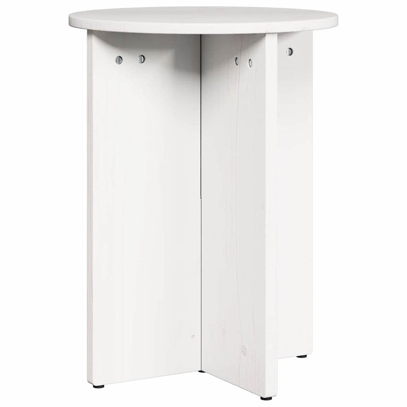 vidaXL Dohányzóasztal 2 pcs Fehér 41.5 x 41.5 x 41 cm Tömör fenyőfa