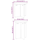 vidaXL Dohányzóasztal 2 pcs Faggyú barna