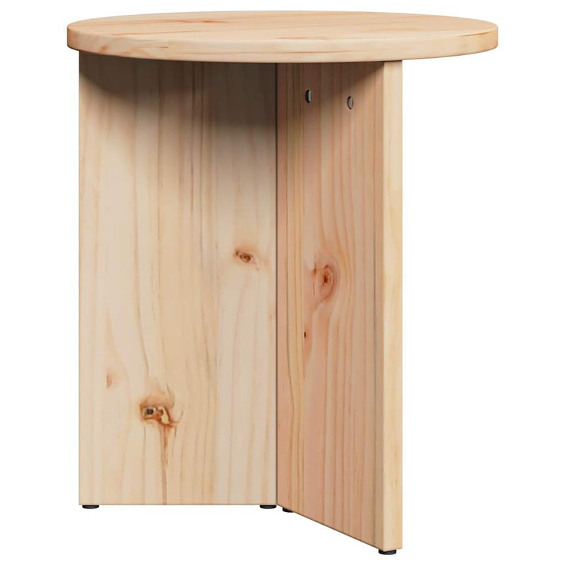 vidaXL Dohányzóasztal 2 pcs Természetes 49 x 49 x 28 cm Tömör fenyőfa