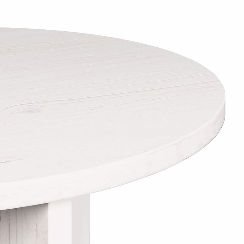 vidaXL Dohányzóasztal 2 pcs Fehér 49 x 49 x 28 cm Tömör fenyőfa