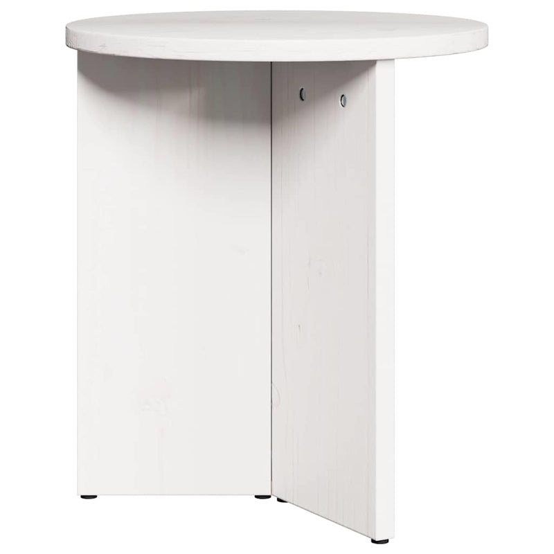 vidaXL Dohányzóasztal 2 pcs Fehér 49 x 49 x 28 cm Tömör fenyőfa