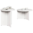 vidaXL Dohányzóasztal 2 pcs Fehér Tömör fenyőfa