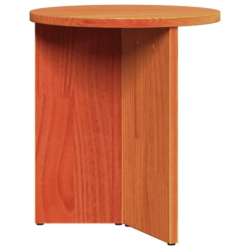 vidaXL Dohányzóasztal 2 pcs Viaszbarna 49 x 49 x 28 cm Tömör fenyőfa