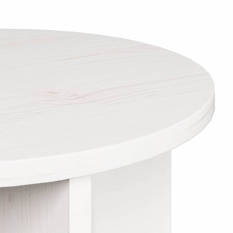 vidaXL Dohányzóasztal 2 pcs Fehér 39.5 x 39.5 x 30 cm Tömör fenyőfa