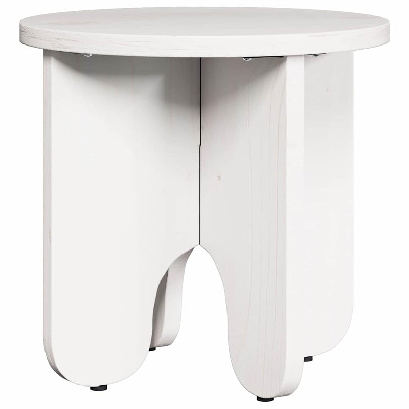 vidaXL Dohányzóasztal 2 pcs Fehér 39.5 x 39.5 x 30 cm Tömör fenyőfa