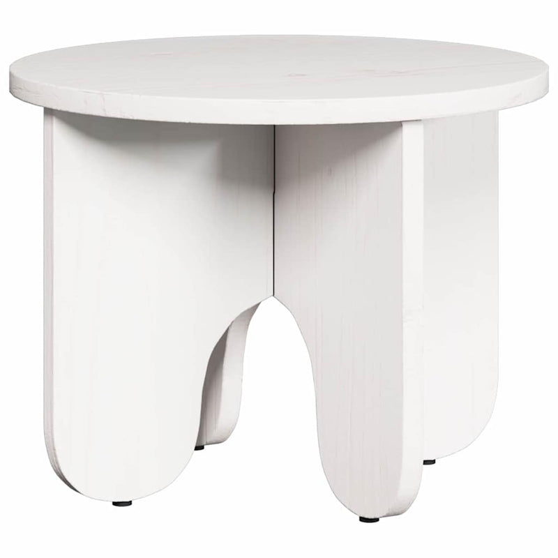 vidaXL Dohányzóasztal 2 pcs Fehér 39.5 x 39.5 x 30 cm Tömör fenyőfa