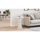 vidaXL Dohányzóasztal Fehér 39,5 x 39,5 x 53,5 cm Tömör fenyőfa