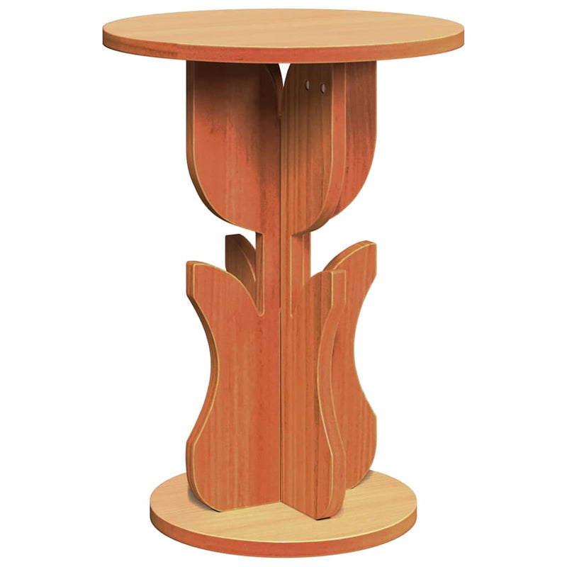 vidaXL Dohányzóasztal Faggyú barna 39,5 x 39,5 x 53,5 cm Tömör fenyőfa