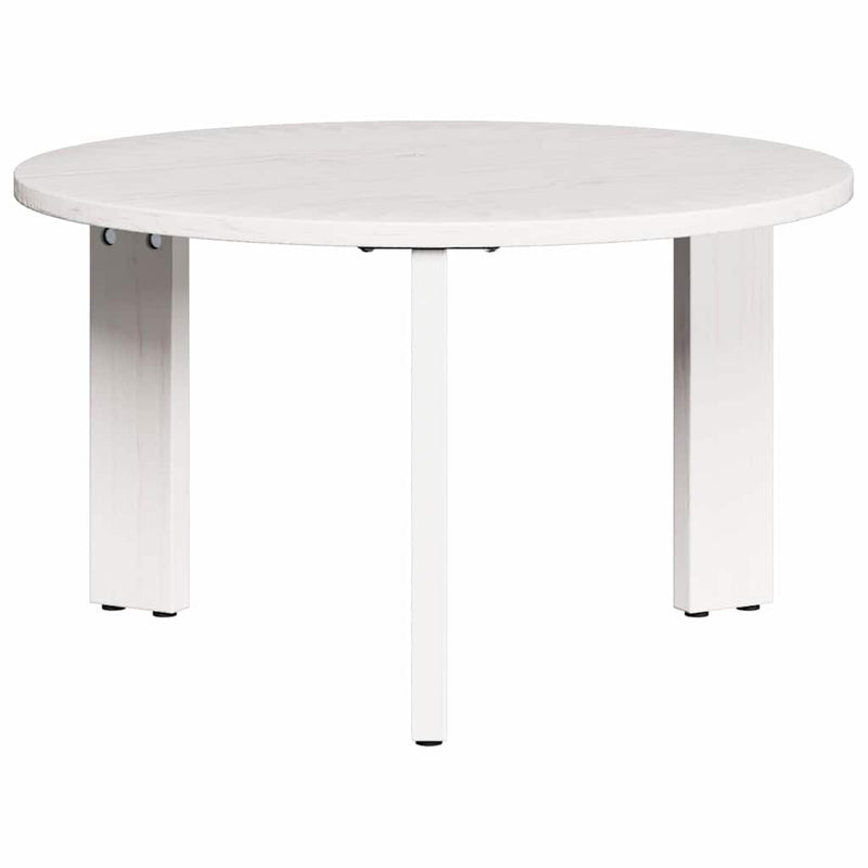 vidaXL Dohányzóasztal 2 pcs Fehér 47.5 x 47.5 x 27 cm Tömör fenyőfa