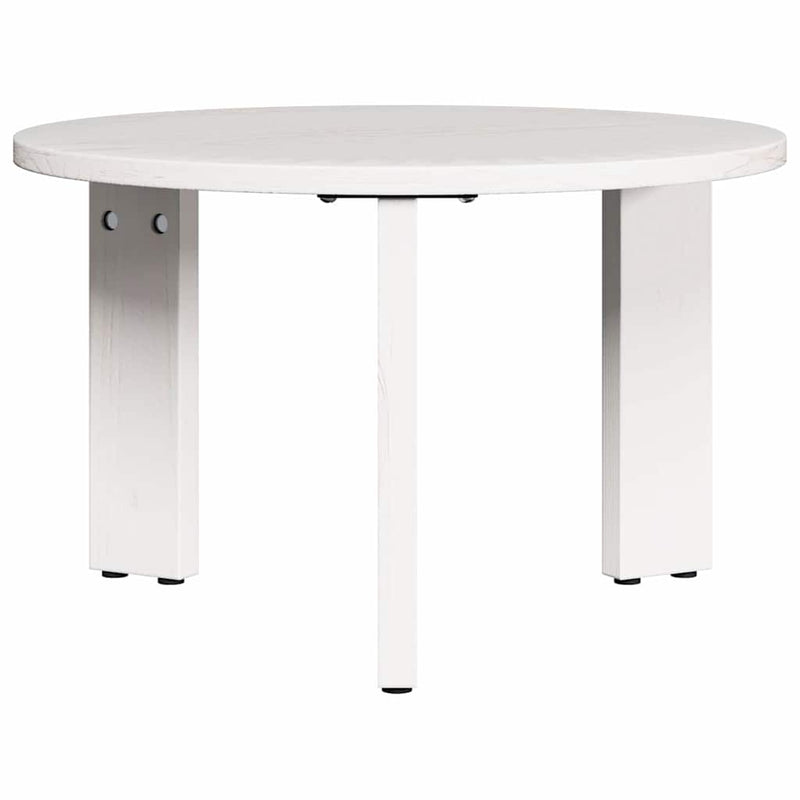 vidaXL Dohányzóasztal 2 pcs Fehér 47.5 x 47.5 x 27 cm Tömör fenyőfa
