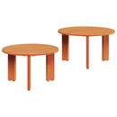 vidaXL Dohányzóasztal 2 pcs Faggyú barna Tömör fenyőfa