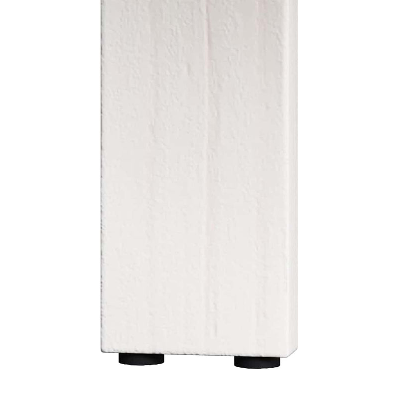 vidaXL Dohányzóasztal 3 pcs Fehér Tömör fenyőfa