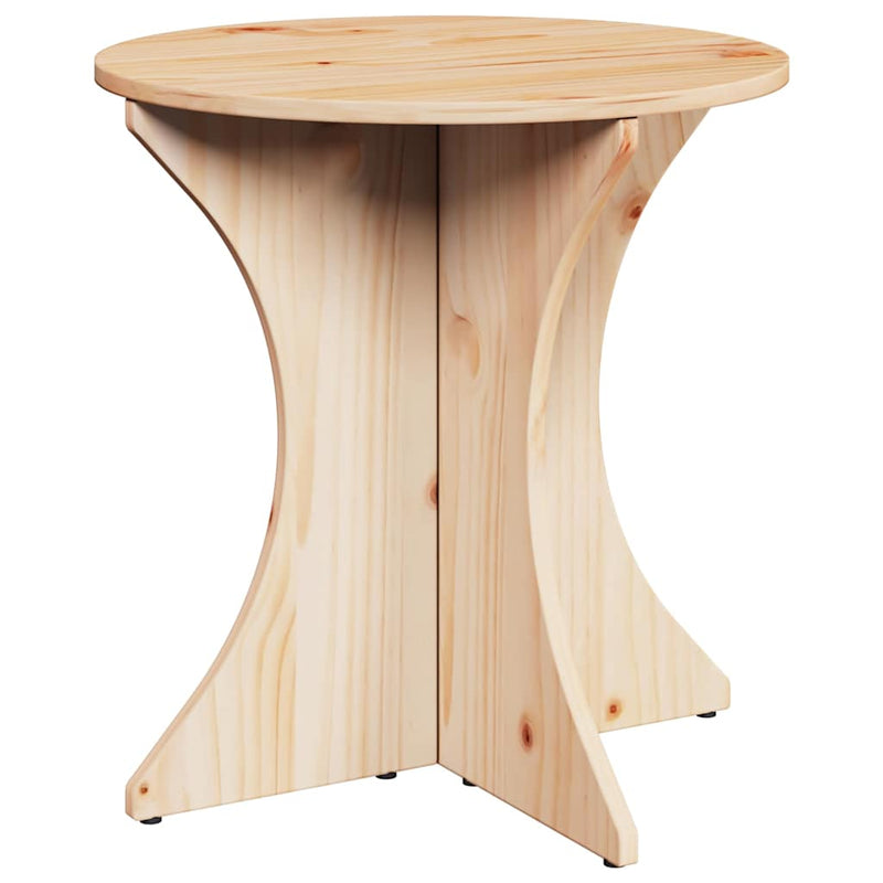 vidaXL Dohányzóasztal 2 pcs Természetes 46 x 46 x 47 cm Tömör fenyőfa