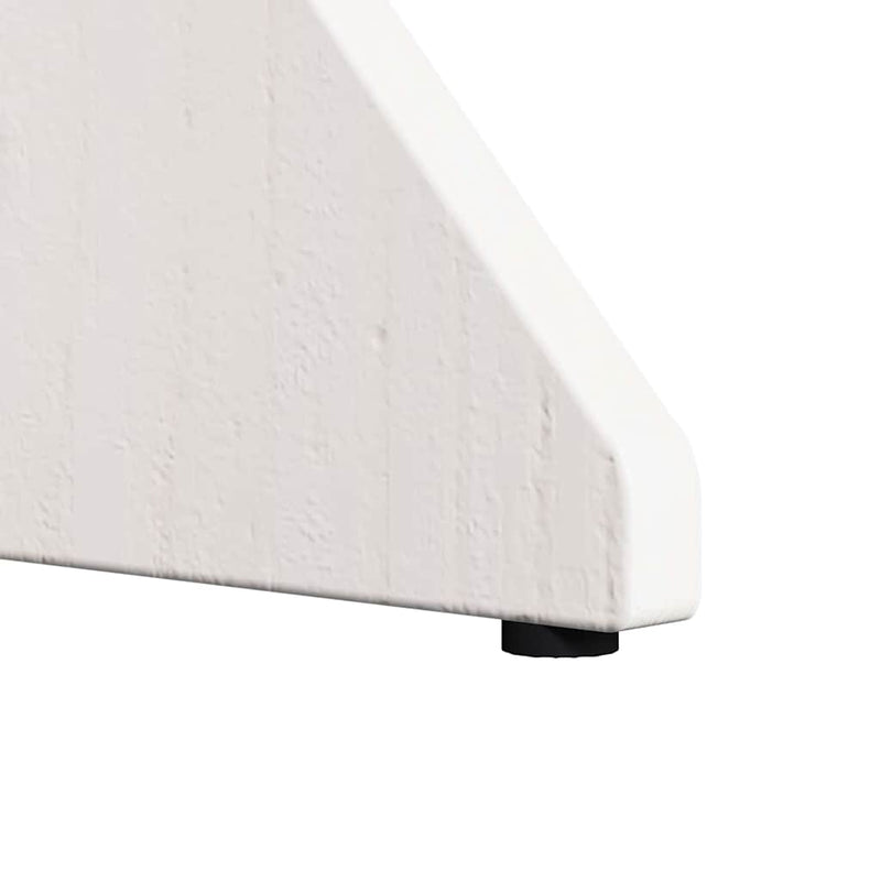 vidaXL Dohányzóasztal 2 pcs Fehér Tömör fenyőfa