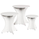 vidaXL Dohányzóasztal 3 pcs Fehér