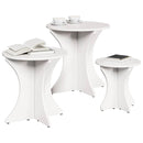 vidaXL Dohányzóasztal 3 pcs Fehér