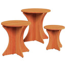 vidaXL Dohányzóasztal 3 pcs Faggyú barna