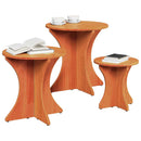 vidaXL Dohányzóasztal 3 pcs Faggyú barna