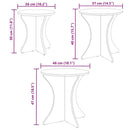 vidaXL Dohányzóasztal 3 pcs Faggyú barna