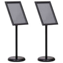 vidaXL Poszter Állványok 2 pcs Fekete 45 x 32,7 x 108 cm Alumínium