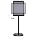 vidaXL Poszter Állványok 2 pcs Fekete 45 x 32,7 x 108 cm Alumínium
