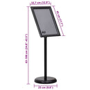 vidaXL Poszter Állványok 2 pcs Fekete 45 x 32,7 x 108 cm Alumínium