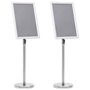 vidaXL Poszter Állványok 2 pcs Ezüst 45 x 32,7 x 108 cm Alumínium