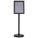 vidaXL Poszter Állványok 2 pcs Fekete 32,7 x 24 x 108 cm Alumínium