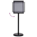 vidaXL Poszter Állványok 2 pcs Fekete 32,7 x 24 x 108 cm Alumínium