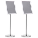 vidaXL Poszter Állványok 2 pcs Ezüst 32,7 x 24 x 108 cm Alumínium