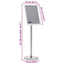 vidaXL Poszter Állványok 2 pcs Ezüst 32,7 x 24 x 108 cm Alumínium