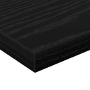 vidaXL Polcos könyvespolc 4 pcs Fekete 40 x 10 x 1,5 cm Faanyag