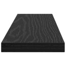 vidaXL Polcos könyvespolc 4 pcs Fekete 40 x 10 x 1,5 cm Faanyag