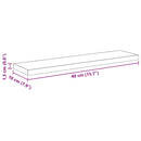 vidaXL Polcos könyvespolc 4 pcs Fekete 40 x 10 x 1,5 cm Faanyag
