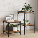 vidaXL Polcos könyvespolc 4 pcs Barna 40 x 40 x 1,5 cm Faanyag