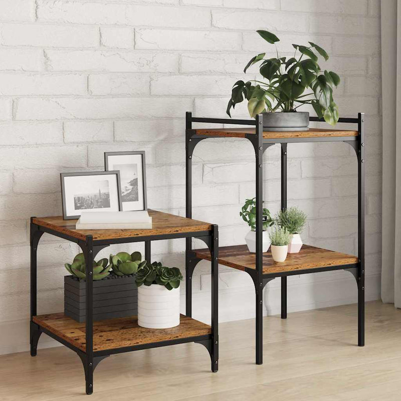 vidaXL Polcos könyvespolc 4 pcs Barna 40 x 40 x 1,5 cm Faanyag