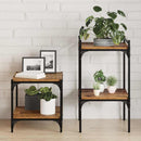 vidaXL Polcos könyvespolc 4 pcs Barna 40 x 40 x 1,5 cm Faanyag