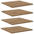 vidaXL Polcos könyvespolc 4 pcs Barna 40 x 40 x 1,5 cm Faanyag