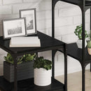 vidaXL Polcos könyvespolc 4 pcs Fekete 40 x 40 x 1,5 cm Faanyag