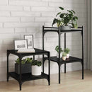 vidaXL Polcos könyvespolc 4 pcs Fekete 40 x 40 x 1,5 cm Faanyag