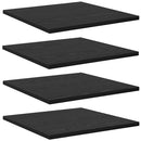 vidaXL Polcos könyvespolc 4 pcs Fekete 40 x 40 x 1,5 cm Faanyag