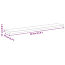 vidaXL Polcos könyvespolc 4 pcs Fekete 60 x 10 x 1,5 cm Faanyag