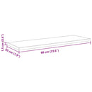 vidaXL Polcos könyvespolc 4 pcs Fekete 60 x 20 x 1,5 cm Faanyag