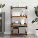 vidaXL Polcos könyvespolc 4 pcs Barna 60 x 40 x 1,5 cm Faanyag