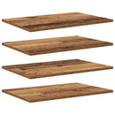vidaXL Polcos könyvespolc 4 pcs Barna 60 x 40 x 1,5 cm Faanyag