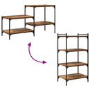 vidaXL Polcos könyvespolc 4 pcs Barna 60 x 40 x 1,5 cm Faanyag