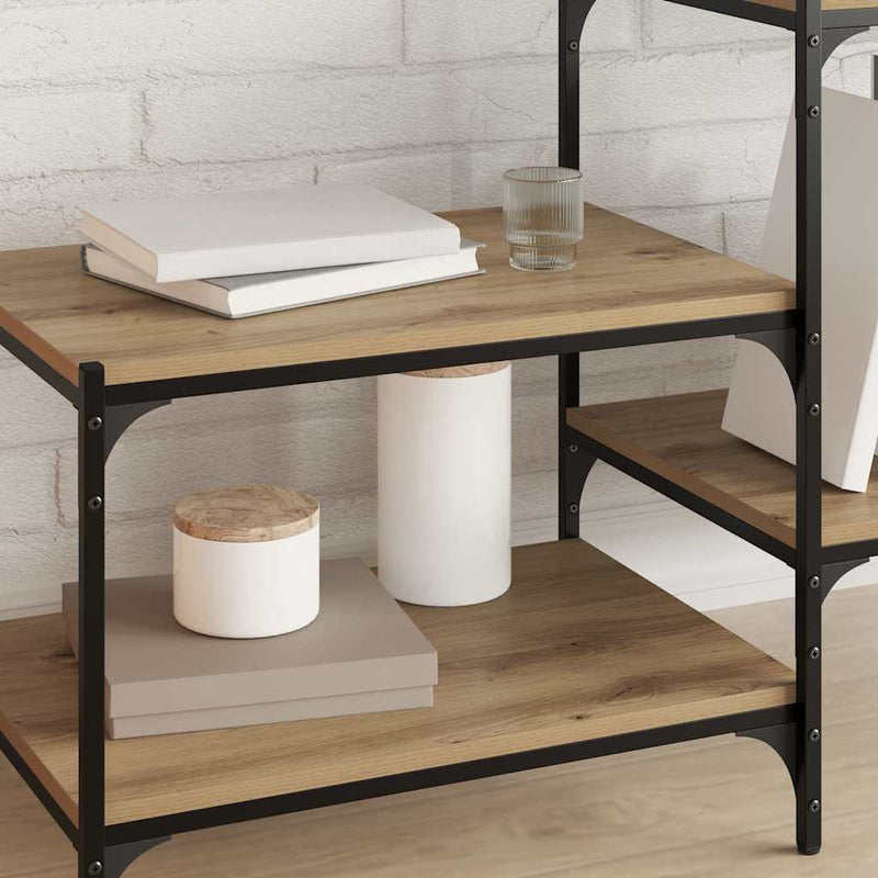 vidaXL Polcos könyvespolc 4 pcs Barna 60 x 40 x 1,5 cm Faanyag